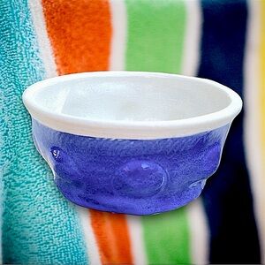 Cobalt Blue & White Pottery Bowl from my Clay Studio/Decor, Snack, Ice Cream